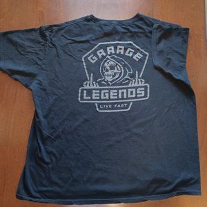 Legends Media Size 2XL Men's T-Shirt Black Garage Legends